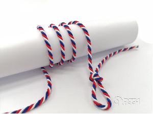 Twisted satin cord, notary cord