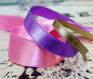 Double faced satin ribbon